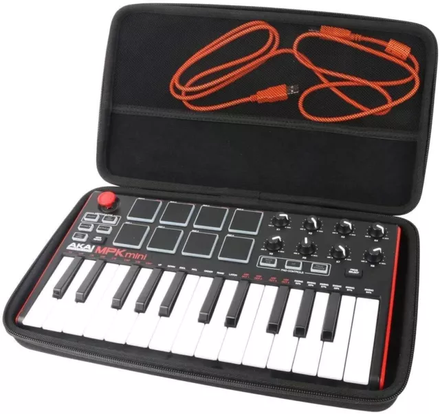 Khanka Hard Travel Case for Akai Professional MPK Mini MK3/MKII MK2/Play 25 Key