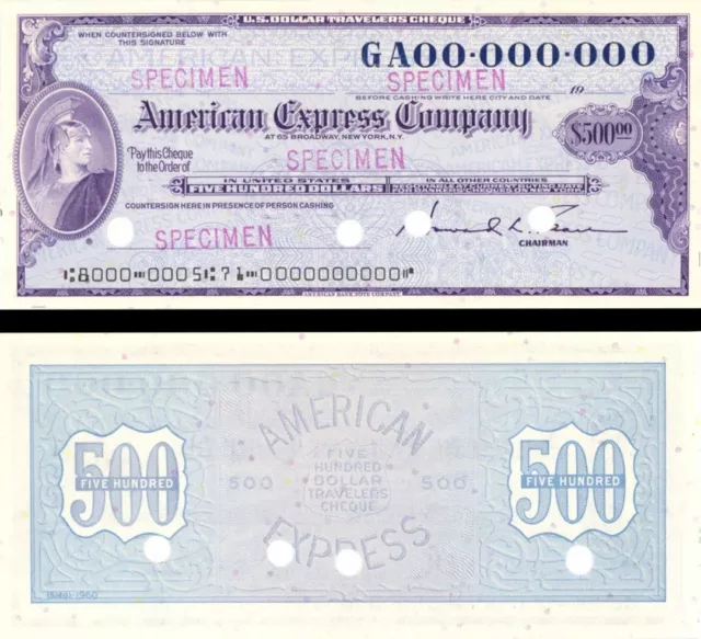United States American Express Company - Various Denominations - American Bank N