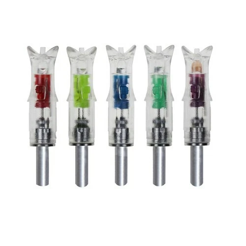 6PCS Lighted Crossbow Arrow Nocks for Crossbow Arrow ID 7.6mm Hunting Arrows