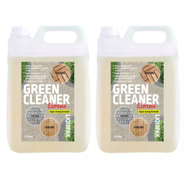 Green Cleaner Extreme Patio & Driveway Cleaner 10L -Removes Mould, Algae, Lichen