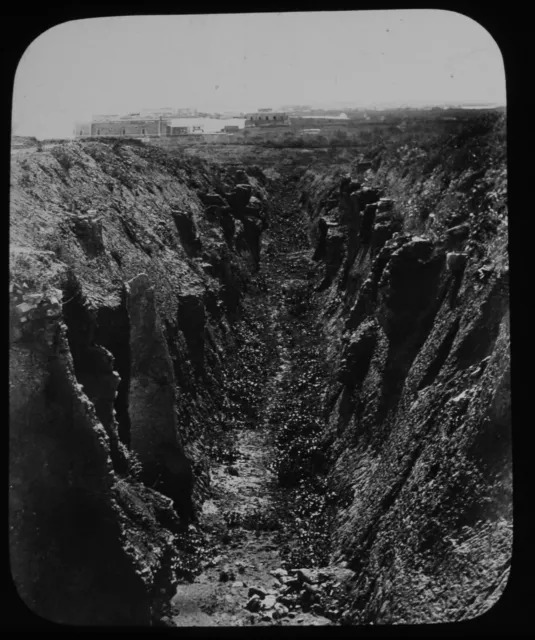 Magic Lantern Slide THE AQUEDUCT CARTHAGE C1894 PHOTO TUNISIA