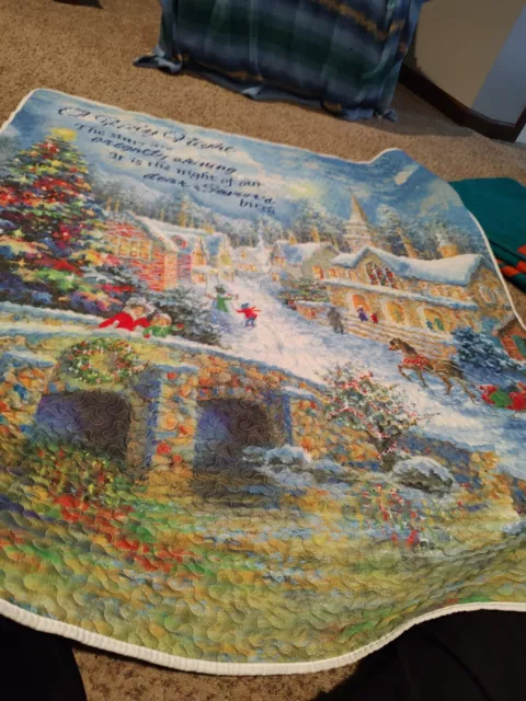 Nicky Boehme Quilted Winter Scene Church Blanket 50"X60"