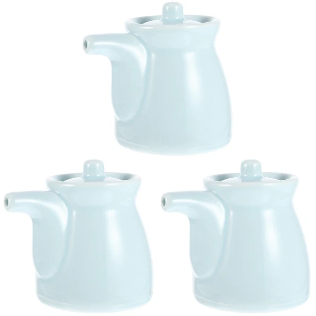 Caraffa Per Salsa In Ceramica Verde Con Manico, 7 Oz (200 Ml) - Per Latte, Tè, Intingoli - 6