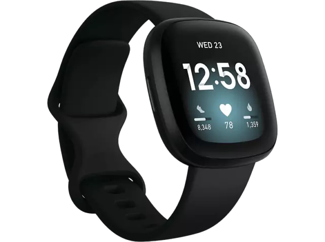 Fitbit Versa 3, GPS, Autonomía 6 días, Negro (Sin caja ni cables)