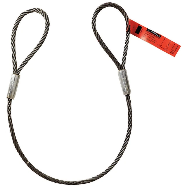 DAYTON 1DNE4 Sling,Wire Rope,10 ft.