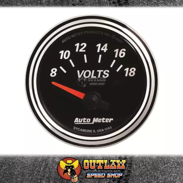 Autometer Voltmeter Gauge 2-1/16" 8-18 Volts - Au1293