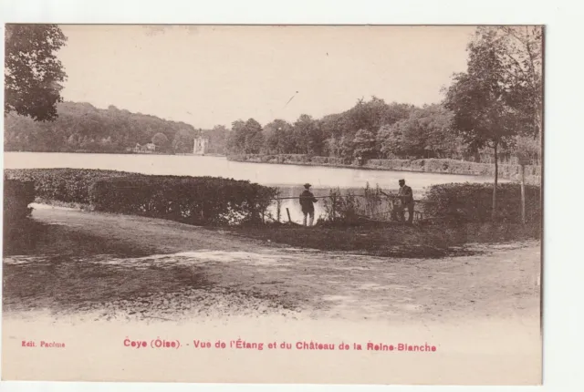 COYE - Oise - CPA 60 -  l' Etang et le Chateau de la Reine Blanche