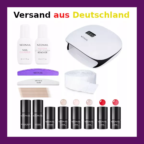 NEONAIL DE LUXE Set 5x UV Nagellack 3ml LED Lampe 36W/48 Geschenk STARTER | DHL