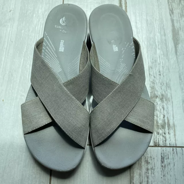 CLARKS CLOUDSTEPPERS WOMEN'S Sandals Size 8 M Arla Elin Slide Cushioned ...