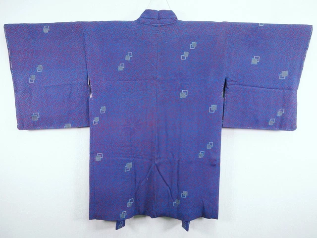 6753 Silk Vintage Japanese Kimono Haori Jacket Plum blossom Rinzu
