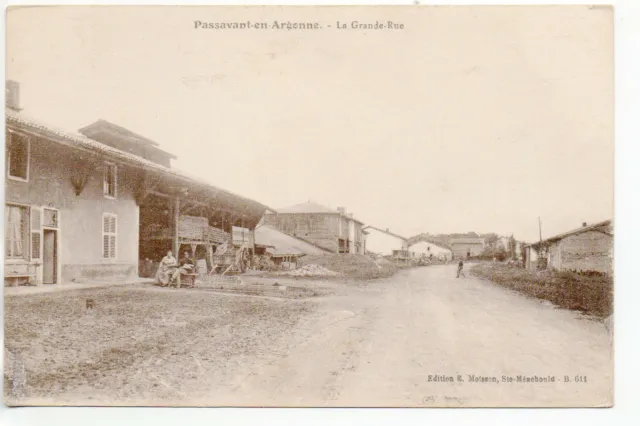 PASSAVANT EN ARGONNE - Marne - CPA 51 - la Grande Rue -