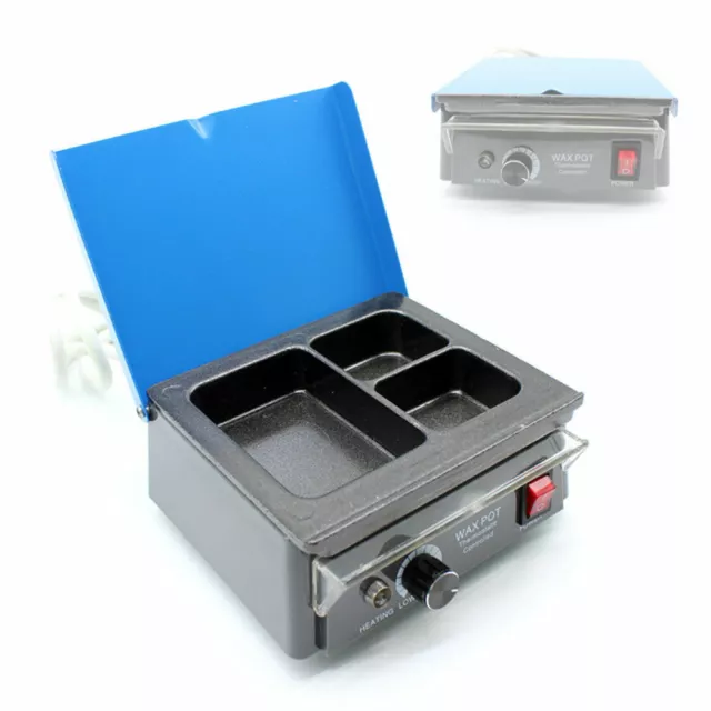 Dental Lab Wax Heater Pot 3-Well Analog Heater Melting Dipping Pot Machine NEW