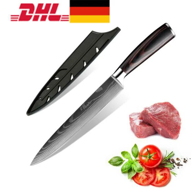 8 Zoll Kochmesser Edelstahl Damaskus Muster Küche Schneidemesser Küchenmesser DE
