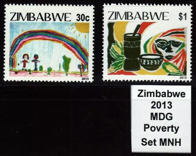 Zimbabwe 2013 MDGs / Development, set MNH | Simbabwe