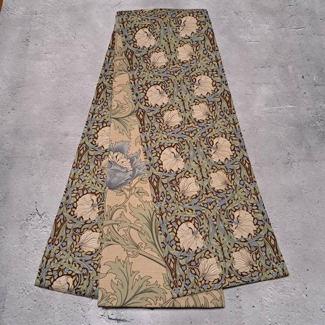Kimono Half Width Band With Collar William Morris Pimpernel Anemone Blue Reversi