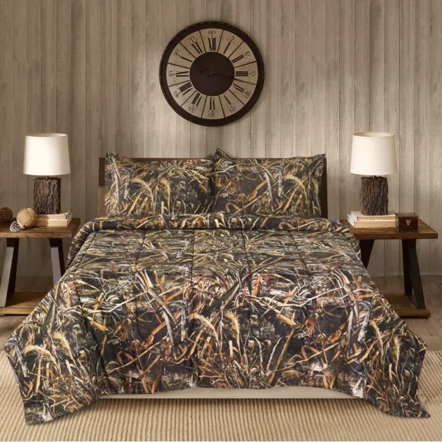 Realtree Max 5 Comforter Sham Set Camo Bedding Full King Queen Twin Size