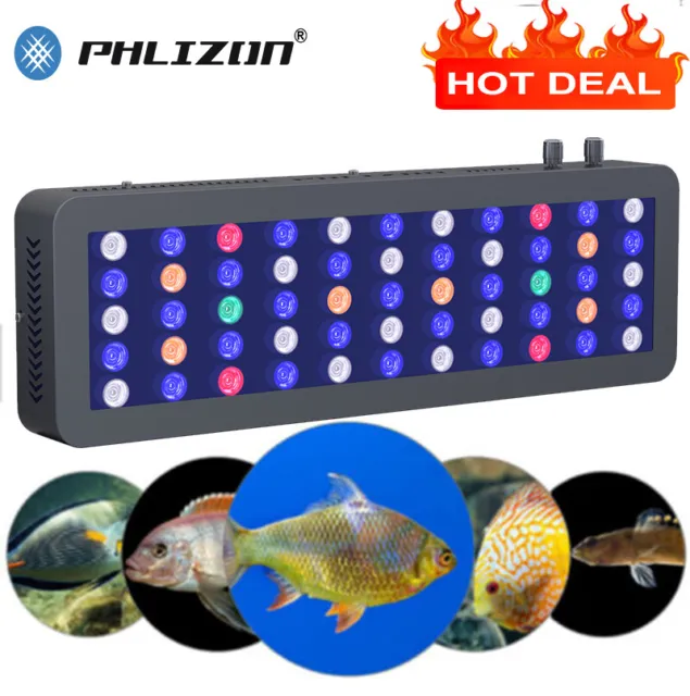 165W Aquarium LED Reef Light Dimmable for Fresh/Saltwater Marine Coral Fish Tank