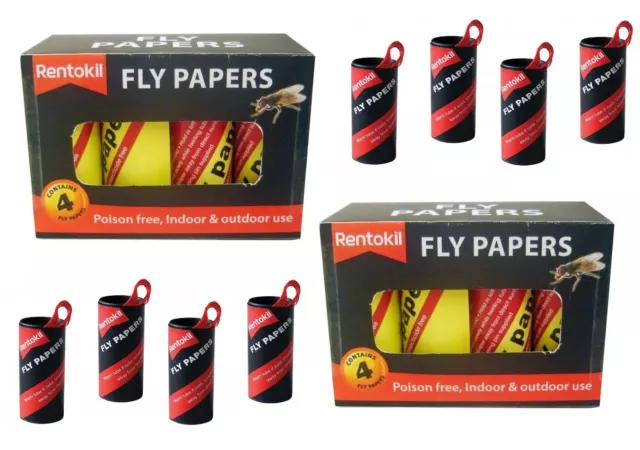 Rentokil FF40 Pesticide Free Sticky Fly Paper (Choose quantity required)