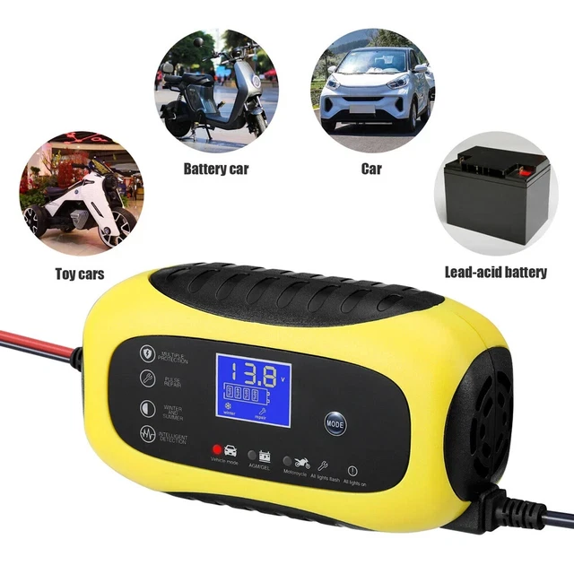 Chargeur de Batterie Voiture Moto Camion Intelligent 6A 12V Automatique Rapide 3