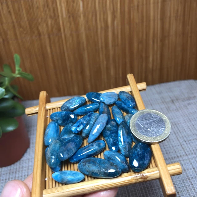 25pcs Rare Natural apatite Gemstone Crystal Quartz specimens Tumbled 43g A5385
