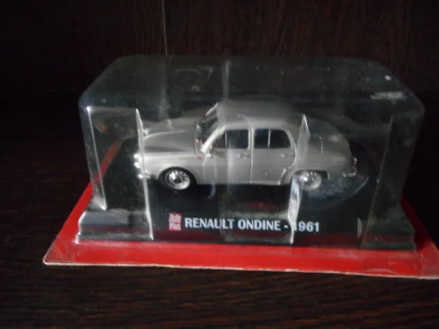voiture miniature renault ondine grise 1961 collection autoplus 1/43