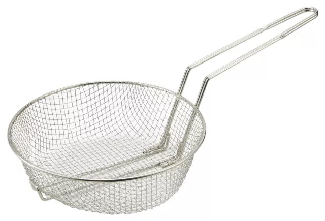 8" Culinary Basket, Medium Mesh, Nickel Plated (12 Each)