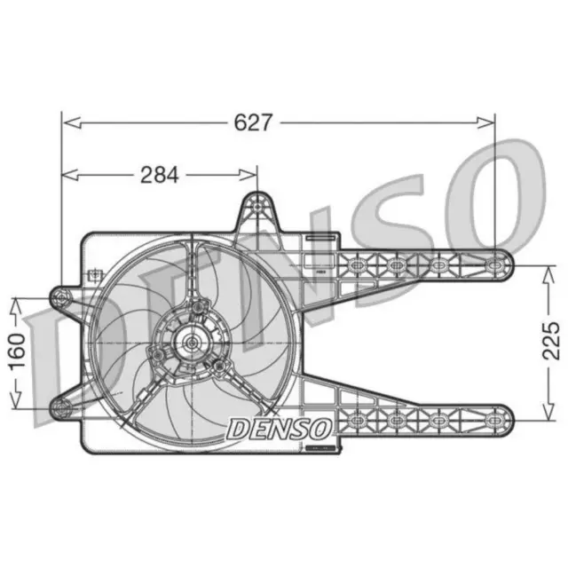 DENSO Ventilateur Refroidissement Moteur Convient pour Fiat Punto DER09013