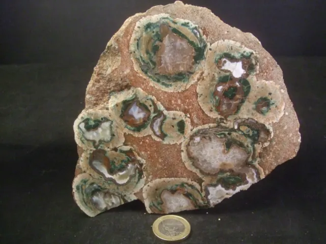 Achat Karneol Geode Thüringen/Nesselhof 501 Gramm Schneekopfkugel-Geoden