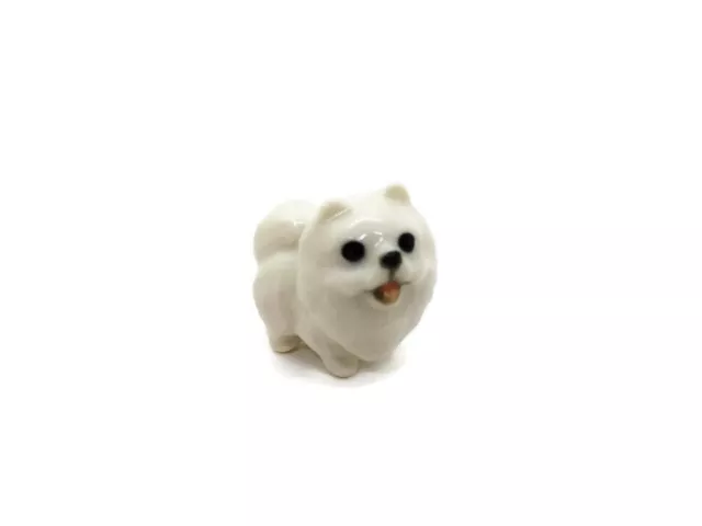 Pomeranian Dogs Puppy Miniature Animal Statue Pottery Figurine Ceramic gifts