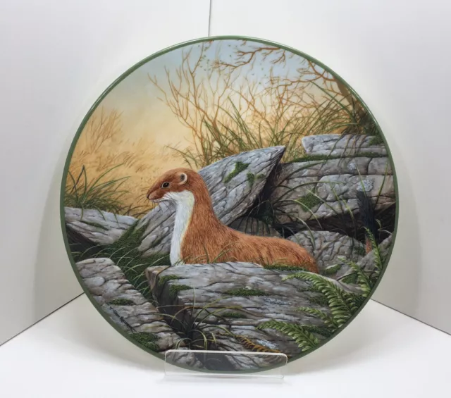 Royal Doulton 1988 Bone China Limited  Plate A Stoat  On The Alert