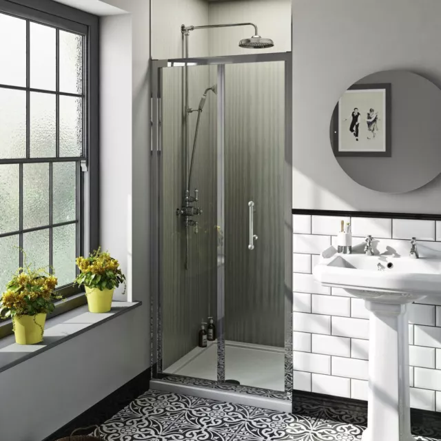 Orchard Winchester traditional 6mm bifold shower door 900mm