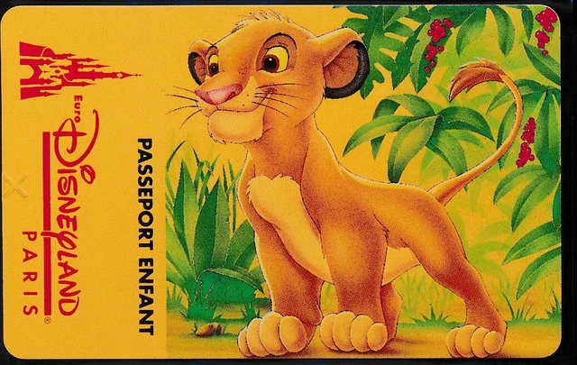 Cartolina Passaporto Disneyland Roi Leone Simba Rif. Abc 18/3