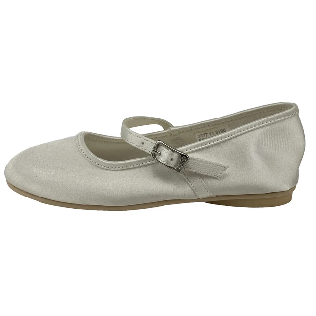 BHS scarpe da matrimonio bambini sposa bambino Mary Janes scarpe da ragazza taglia 10 avorio