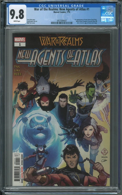 War Of The Realms New Agents Of Atlas 1 CGC 9.8 1st Luna Snow & AERO Key Issue