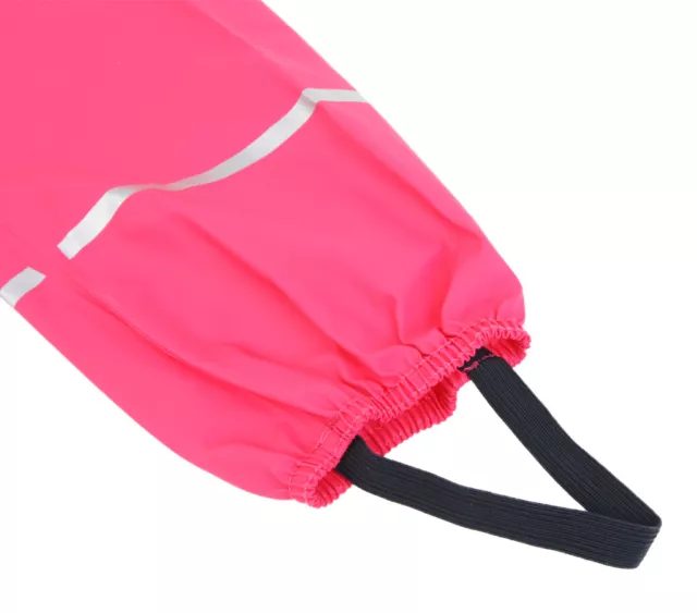 Rukka Kinder Regenhose Latz-Hose Matsch-Hose Buddelhose wasserdicht Mädchen Pink 3