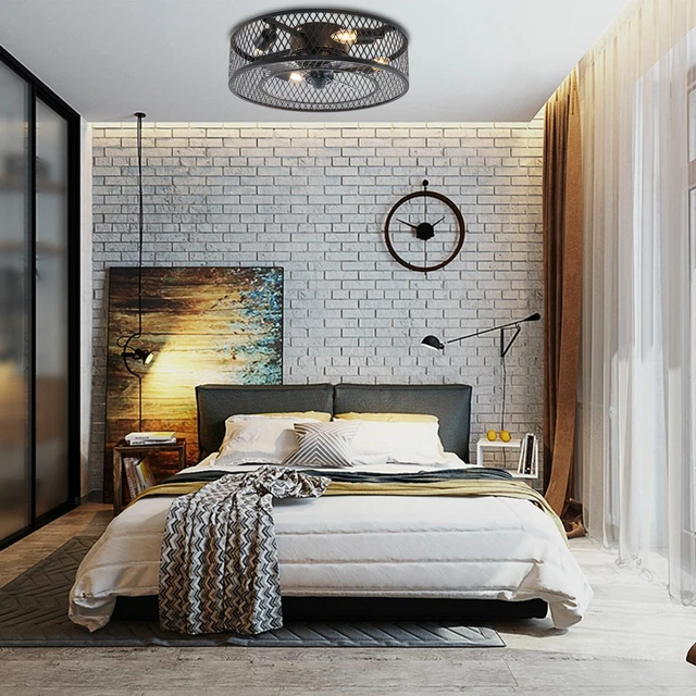 Industrial Ceiling Fan with Lights for Bedroom Living Room Home Decoration USA 2