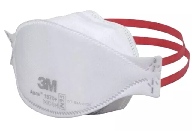 [ 20 PACK ] 3M Aura 1870+ N95 Particulate Respirator Surgical Face Mask NIOSH