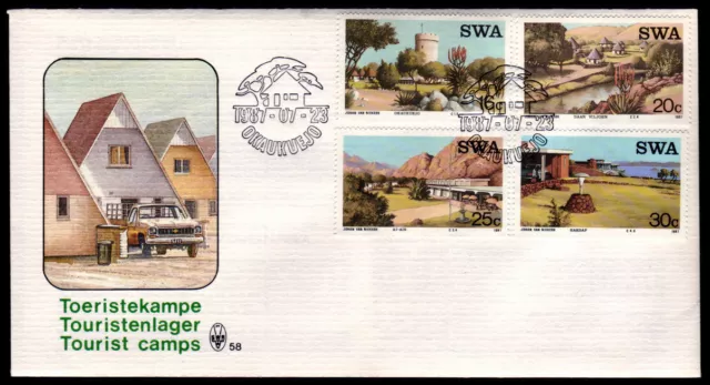 Namibia-Südwestafrika 609-12 FDC, Touristendörfer