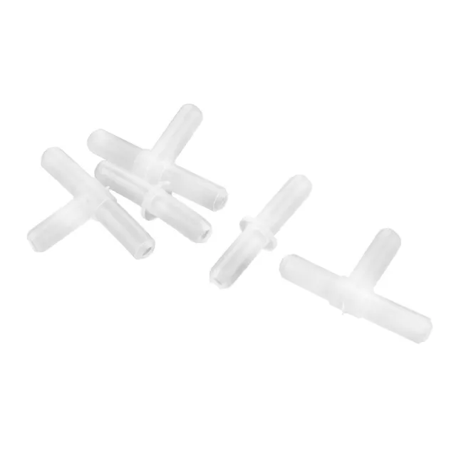 Plastique Aquarium Air Valve connecteur Inline tubes, 5 pièces, Blanc