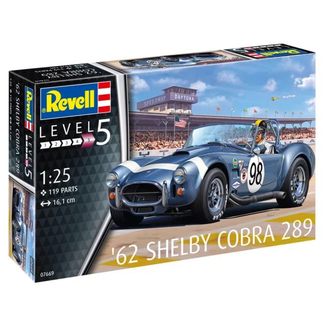 Revell 07669 Shelby AC Cobra 289 '62 Racing Car Plastic Model Kit Scale 1/25