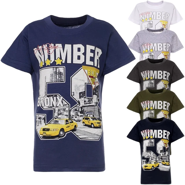T Shirt top camicetta camicia top maniche corte stretch coole print boy bambini 21841
