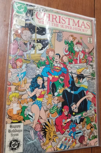 CHRISTMAS with the SUPER HEROES #2 comic book DC Comics 1989 Wonder Woman FLASH