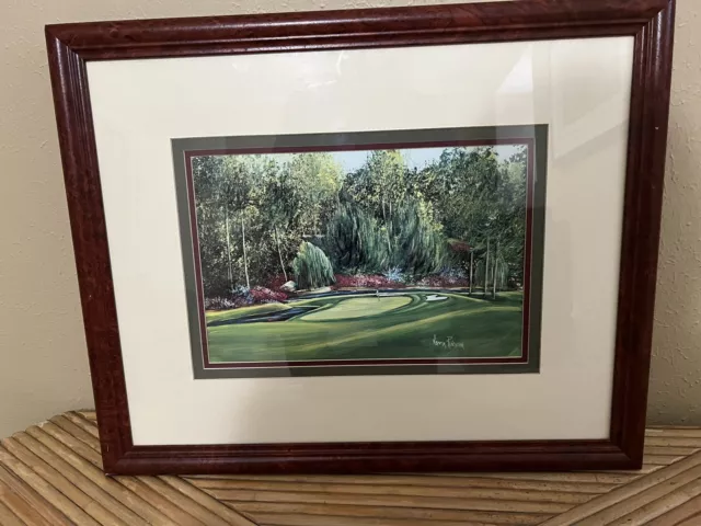 Augusta National Golf Club & Course 15X10 Framed Picture Print #11 green