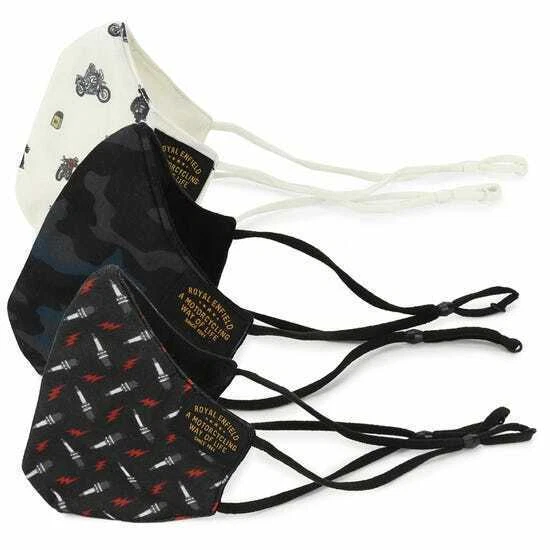Royal Enfield Barricade "Face Mask" Tri Multi Colore Confezione Da 3