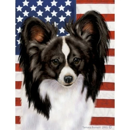 Patriotic (D2) Garden Flag - Black and White Papillon 320781