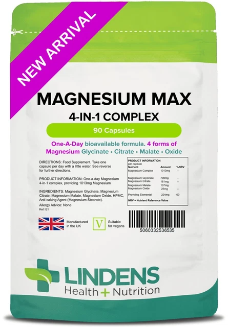 lindens-new-magnesium-max-4-in-1-complex-90-capsules-8-89-picclick-uk