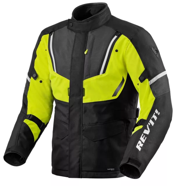 Veste Jacket Moto Rev' It Revit Move H2O Black Yellow Fluo Noir Waterproof TG XL