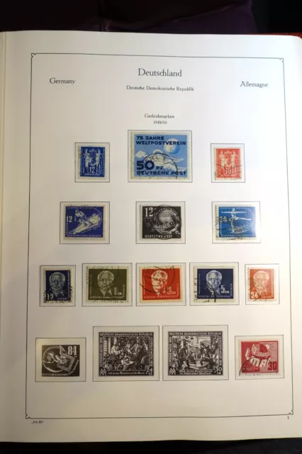 Briefmarken DDR 1949 bis 1959 gestempelt im KABE Binder