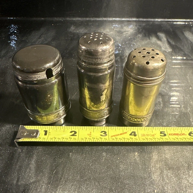 Sterling Salt Shakers Toothpick holder Lot of 3 Assorted Gorham Co 0950