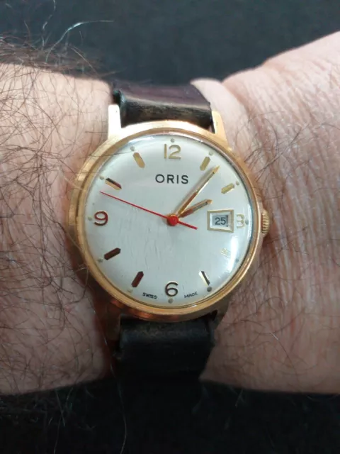 Vintage Gents G/P Oris 17 Jewels Wristwatch. Anti Mag. Shockproof Fully Working